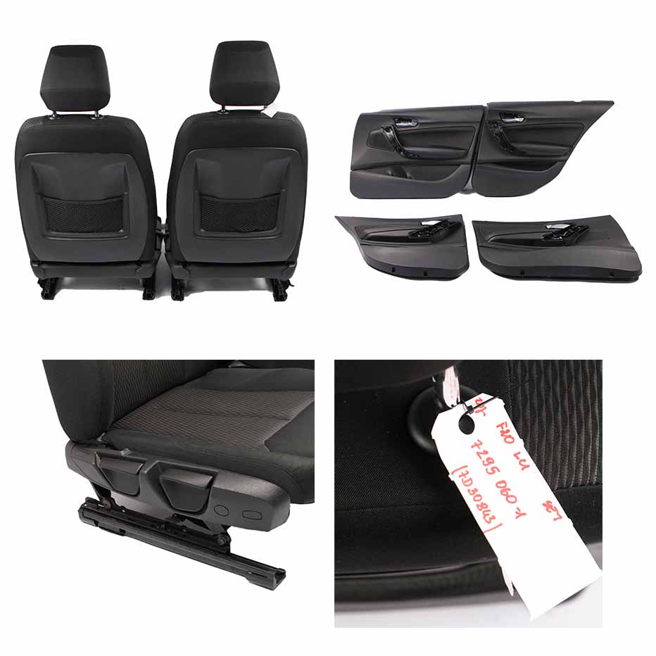 Cloth Seats BMW F20 LCI Front Rear Seat Set Fabric Move Antracite Door Cards