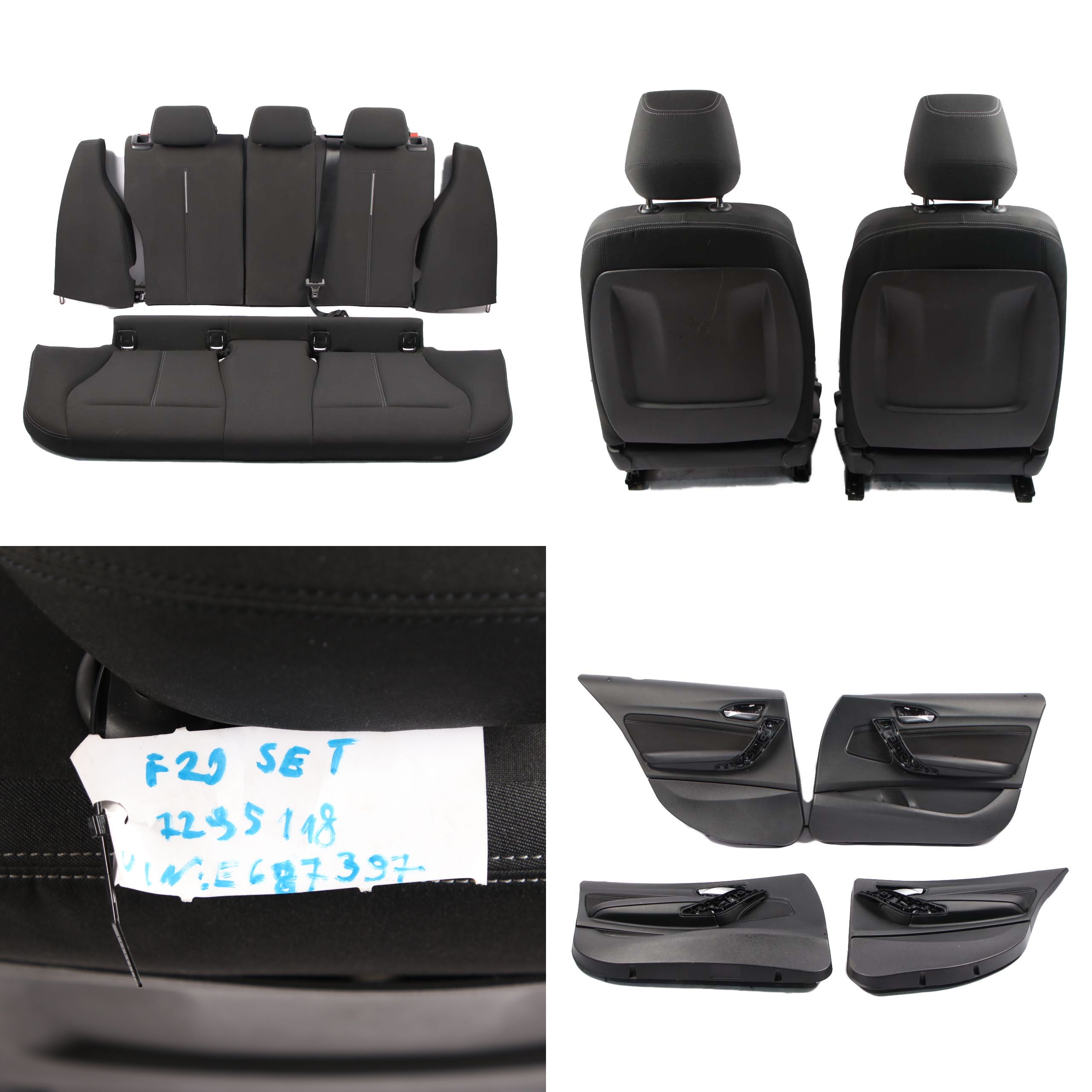 Sport Seats BMW F20 Cloth Interior Front Rear Seat Set Fabric Track Anthracite 