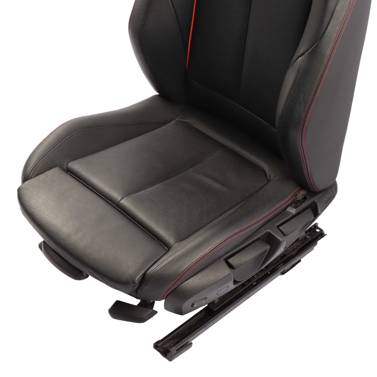 BMW F20 Front Seat Left N/S M Sport Interior Leather Dakota Black Akcent Red