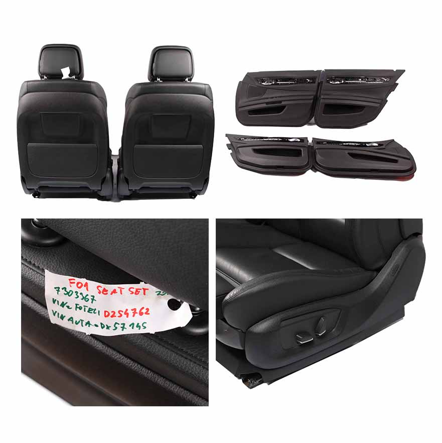 Leather Seats BMW F01 LCI Memory Heated M Sport Black Interior Door Cards