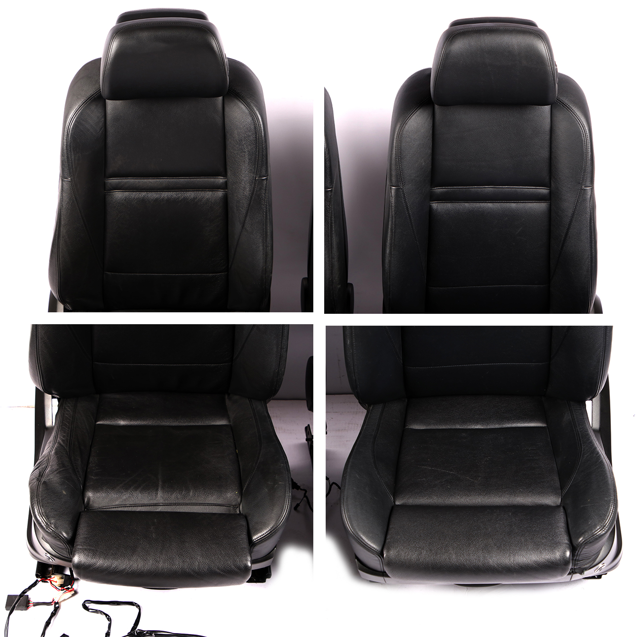 BMW X5 E70 Sport Black Leather Interior Seats Front Rear Seat Electric Memory