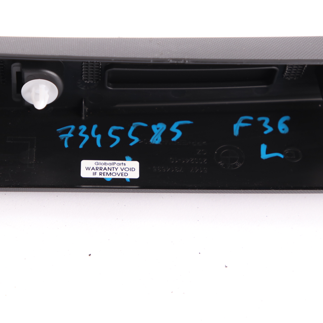 BMW F36 Trunk Trim Boot Side Rail Cover Panel Left N/S Black 7345585