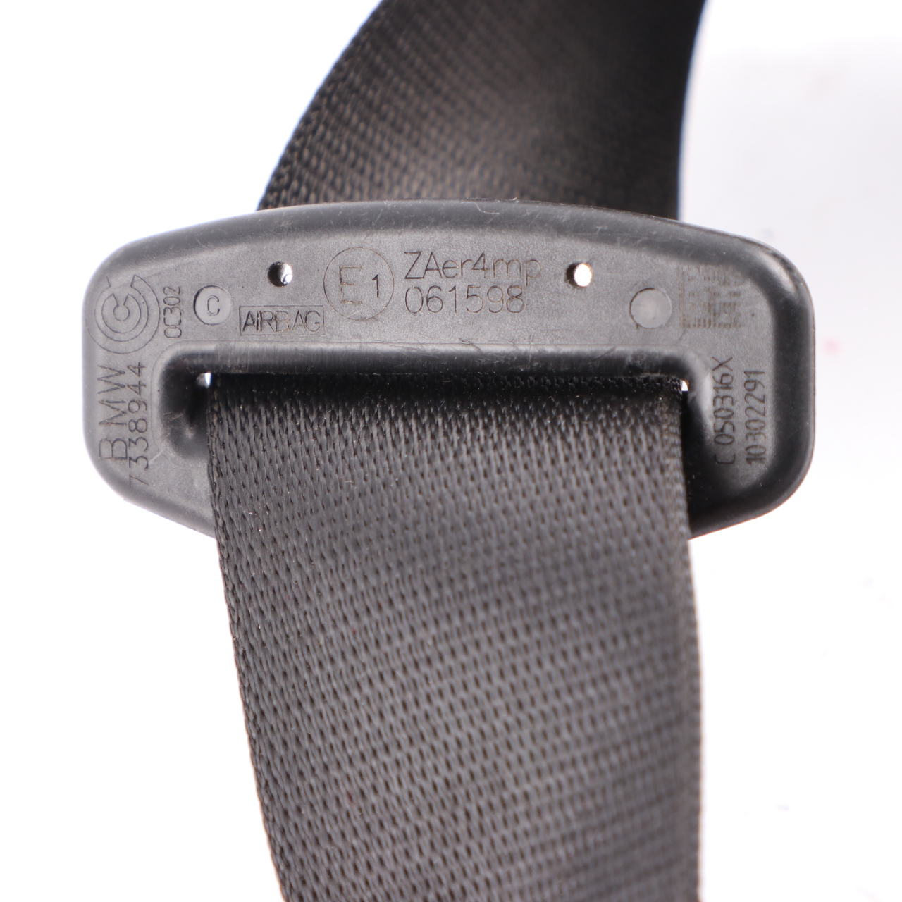 BMW F23 Convertible Seat Belt Upper Seatbelt Front Right O/S Black 7338944