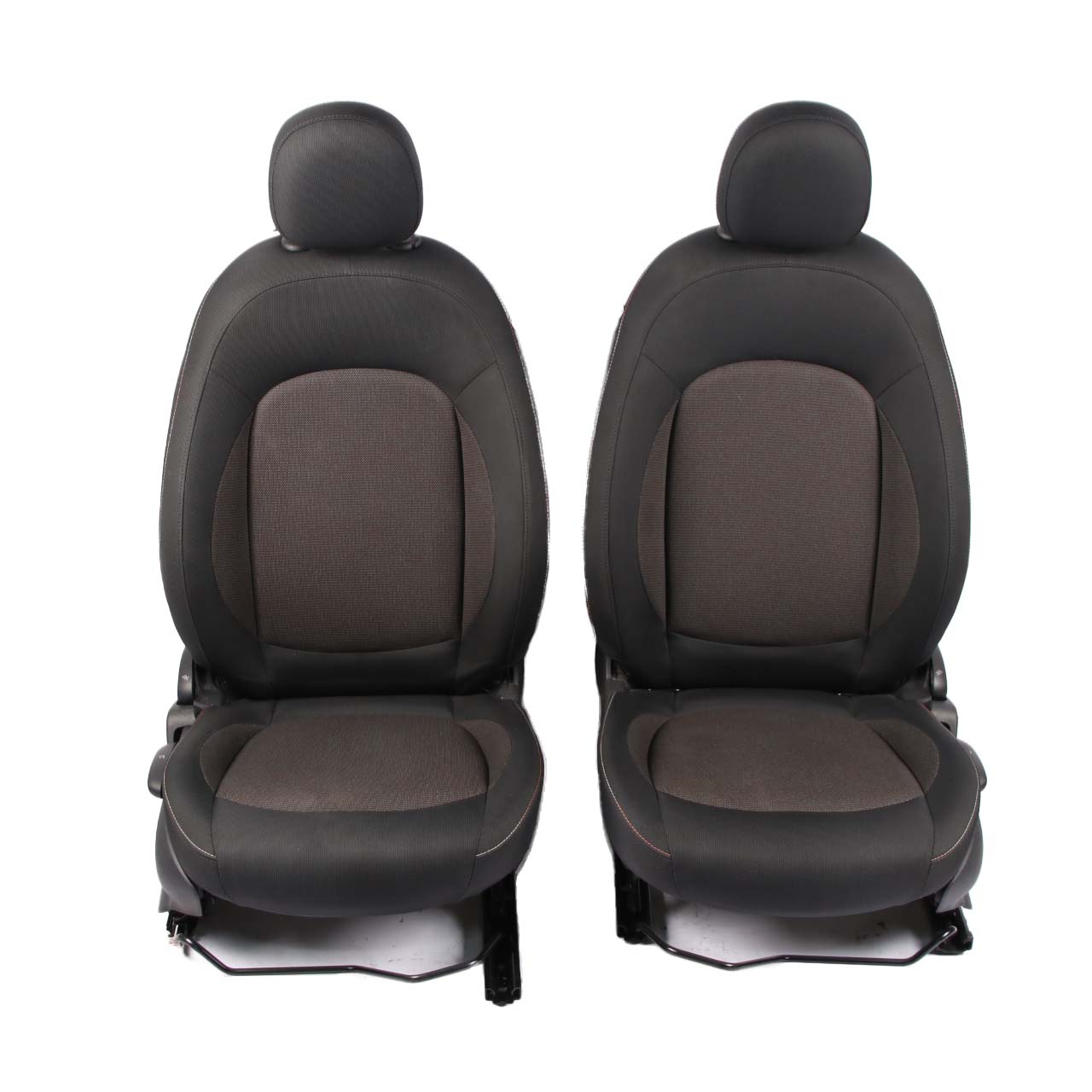 Heated Seats Mini F56 Cooper One Cloth Fabric Set Front Rear Seat Carbon Black