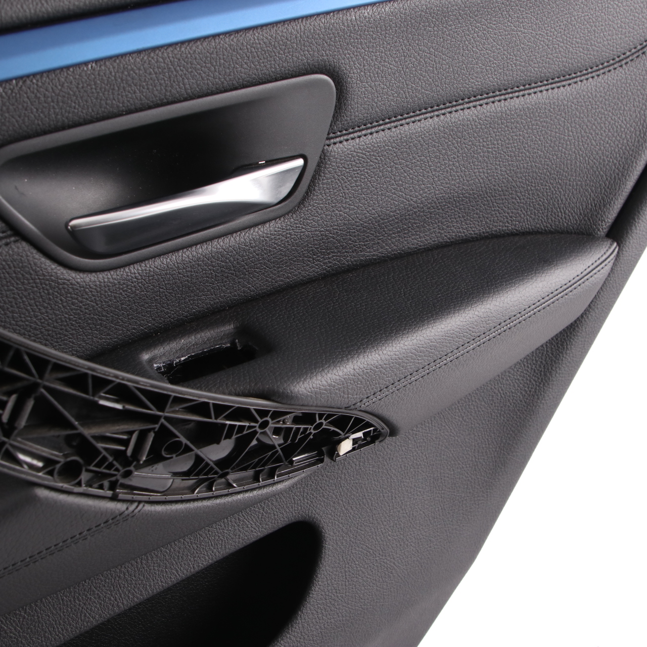 BMW F36 Door Card Trim Rear Right O/S Panelling Lining Leather Black Blue