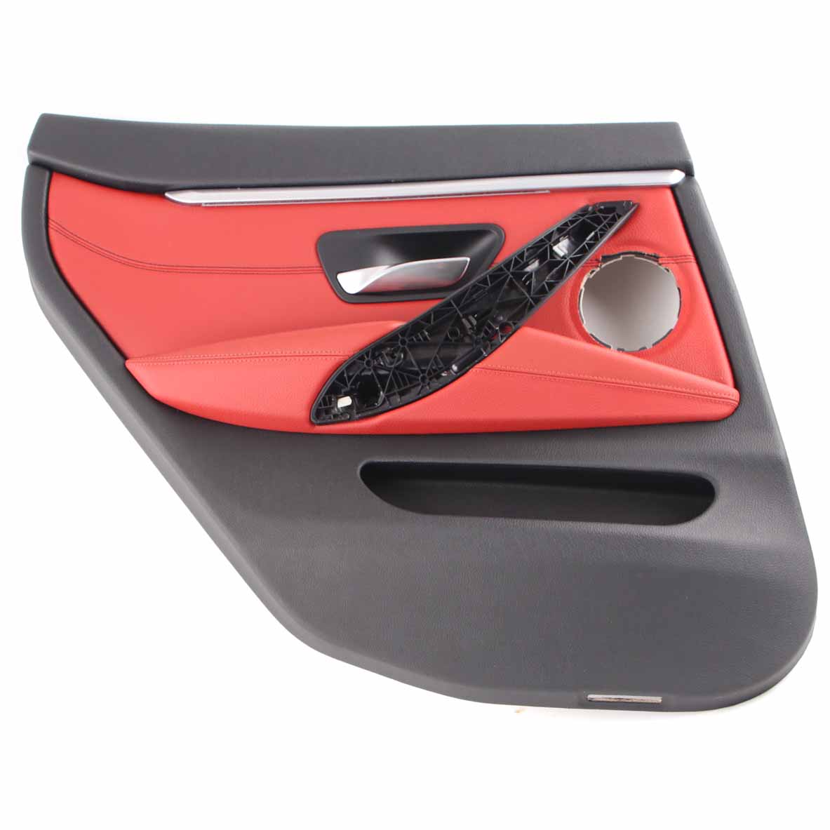 BMW F36 LCI Door Card Rear Left N/S Lining Trim Panel Red Leather