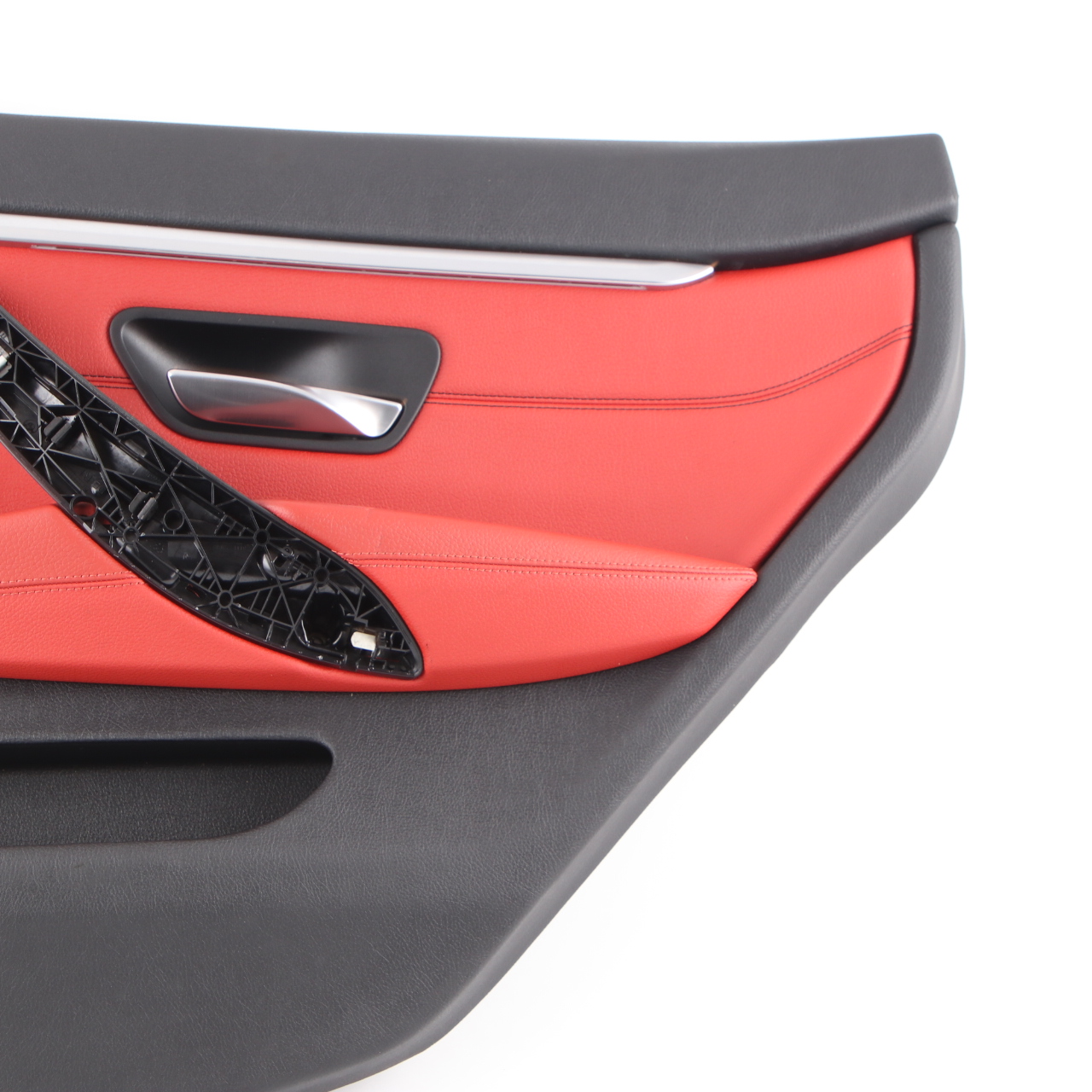 BMW F36 Door Card Rear Right O/S Lining Trim Panel Coral Red Leather