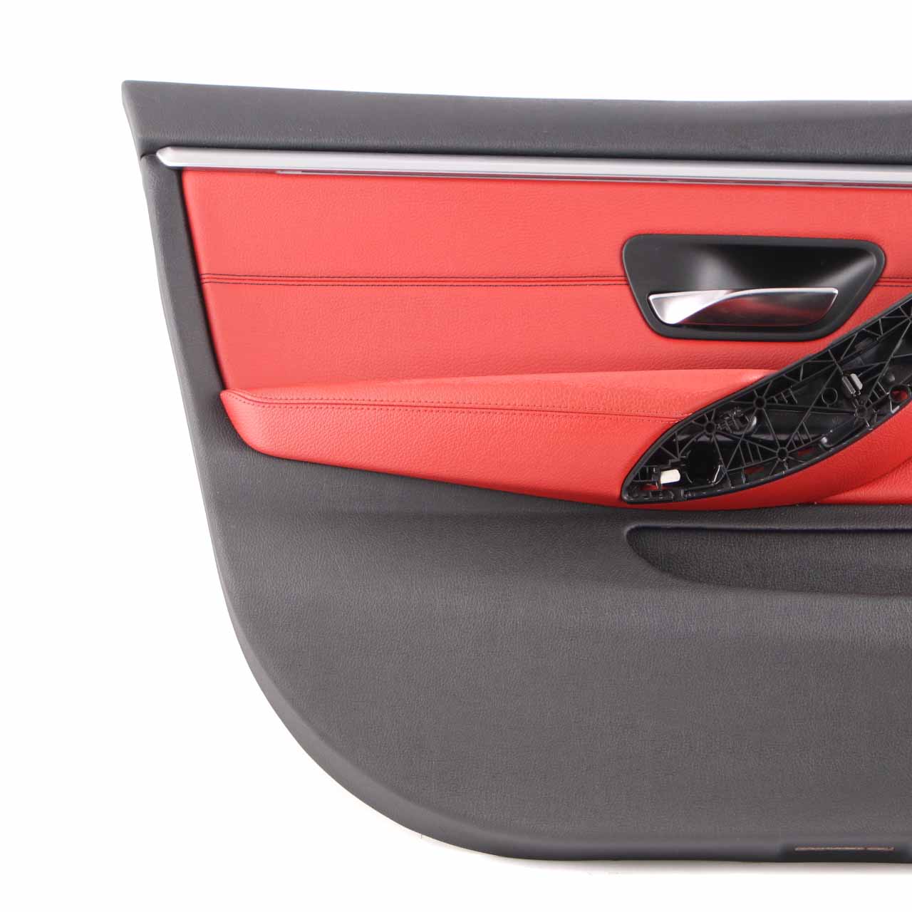 BMW F36 LCI Door Card Front Left N/S Lining Trim Panel Red Leather