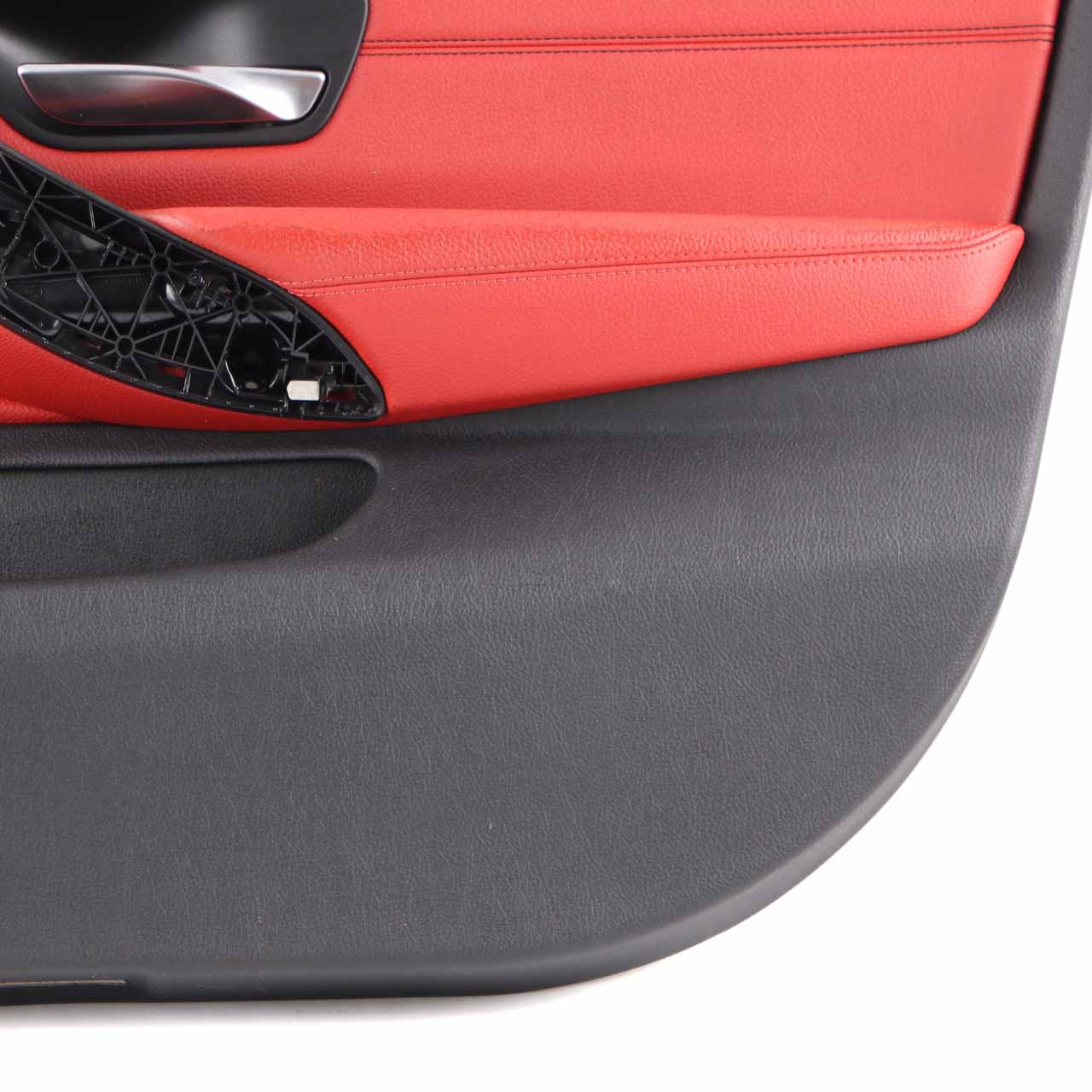 BMW F36 LCI Door Card Front Right O/S Lining Trim Panel Red Leather