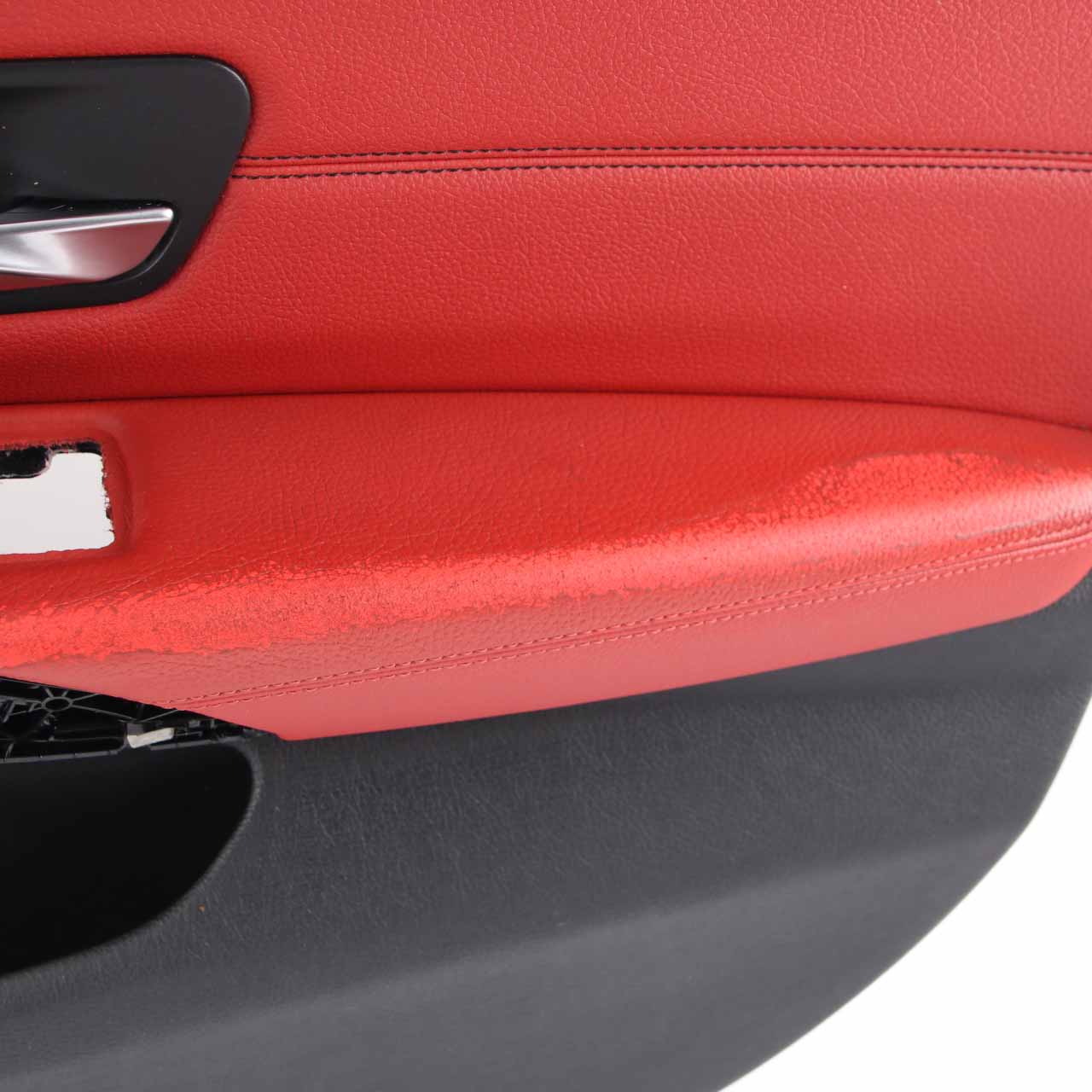 BMW F36 LCI Door Card Front Right O/S Lining Trim Panel Red Leather