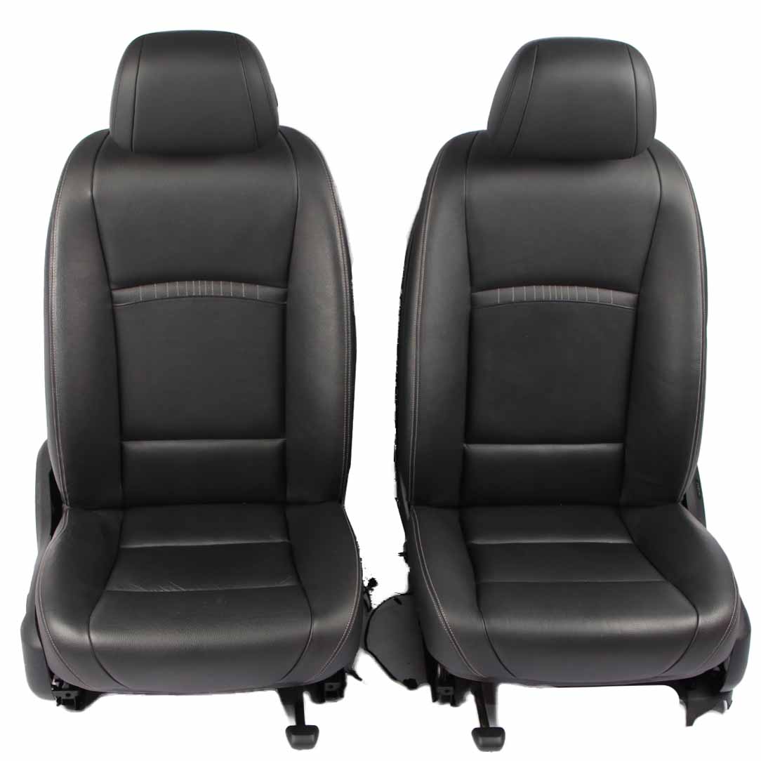 BMW F10 LCI Heated Black Leather Seats Front Rear Seat Exclusive Seam Door Cards