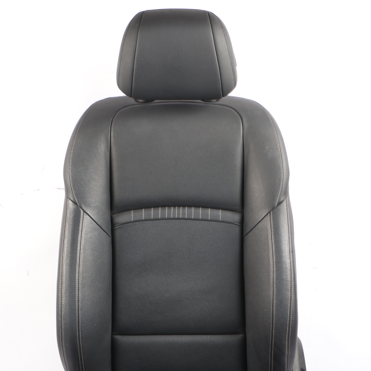 BMW F10 F11 LCI M-Sport Heated Front Left N/S Seat Leather Black Exclusive Seam