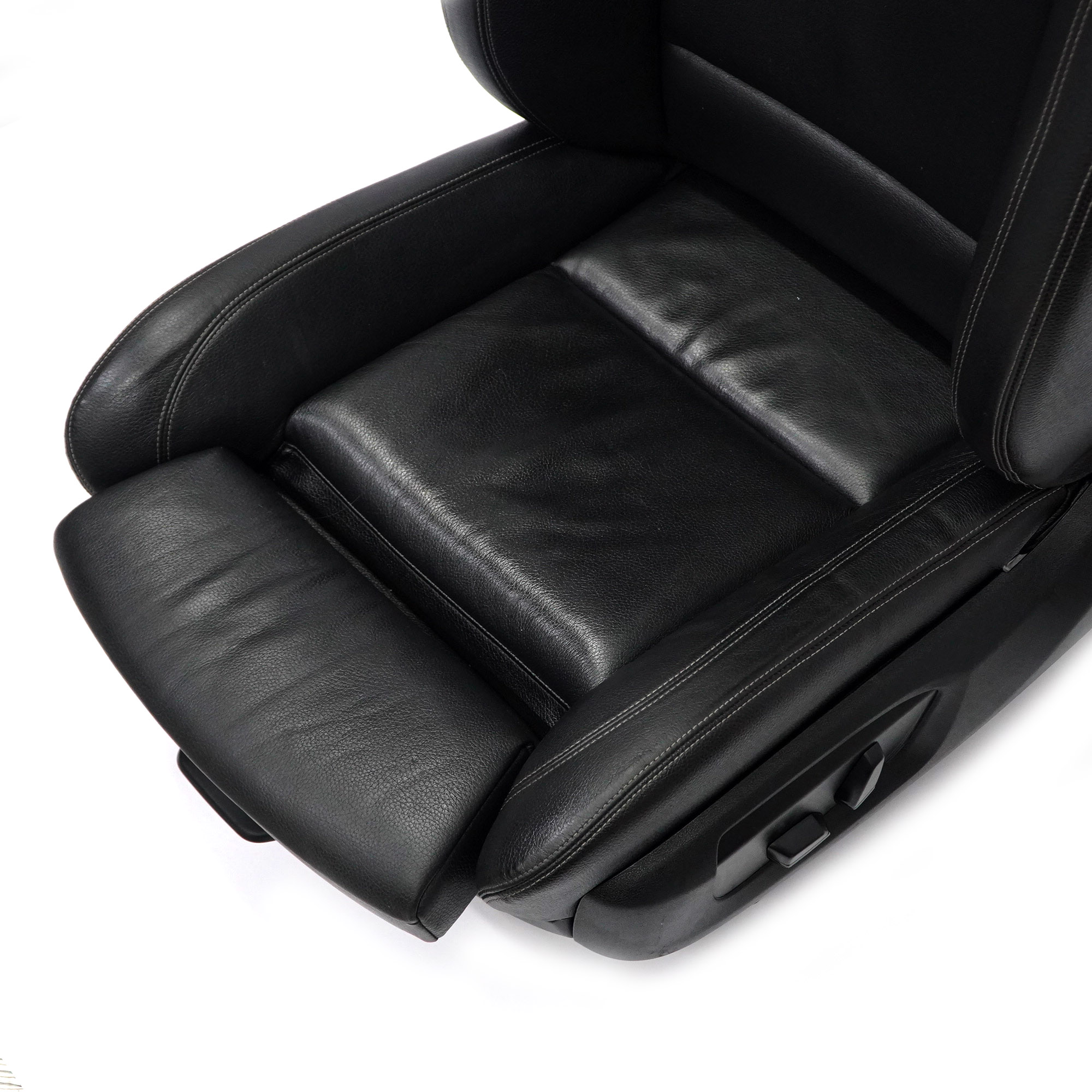 BMW F10 F11 LCI M-Sport Heated Front Left N/S Seat Leather Black Exclusive Seam