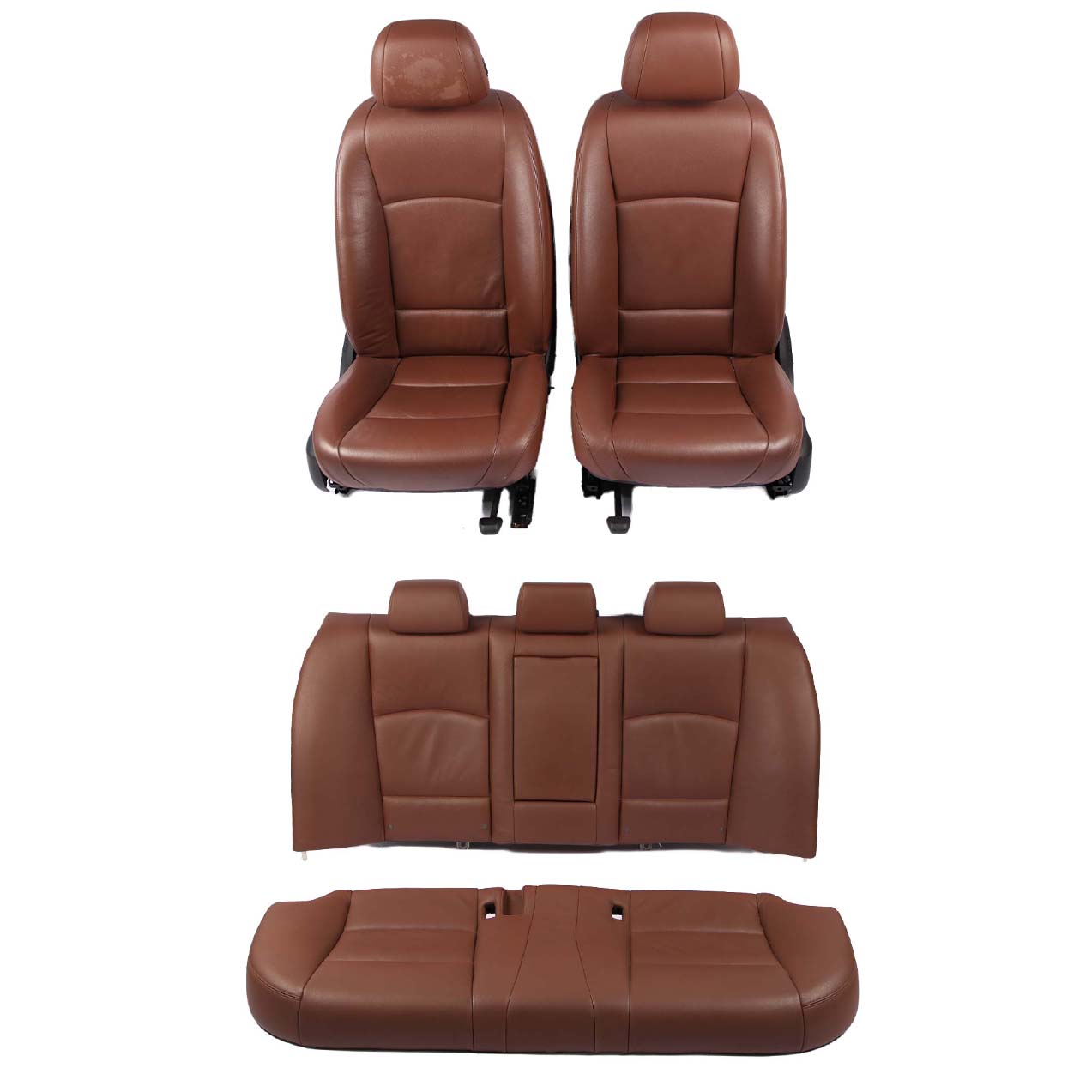 Seats BMW F10 LCI Heated Brown Leather Interior Front Rear Seat With Door Cards