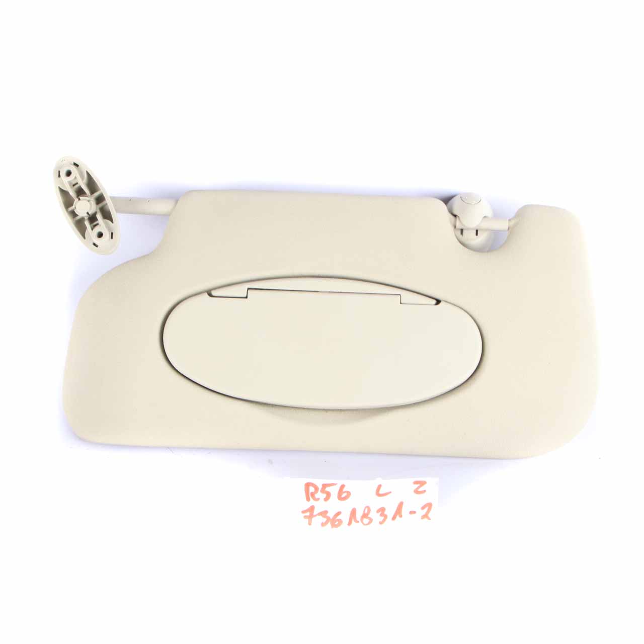 Sun Visor Mini R55 R56 LCI 2 Mirror Left N/S Light Beige 7361831