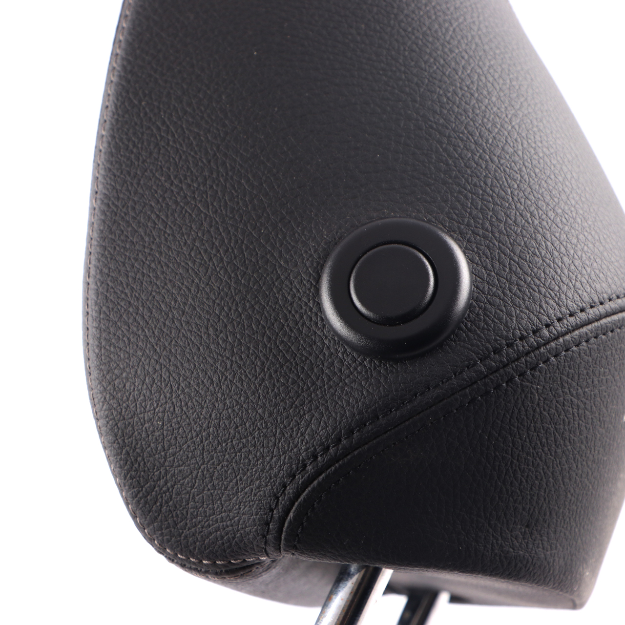 Headrest BMW F30 Front Seat N/O/S Leather Dakota Black Oyster Stitching 7362617