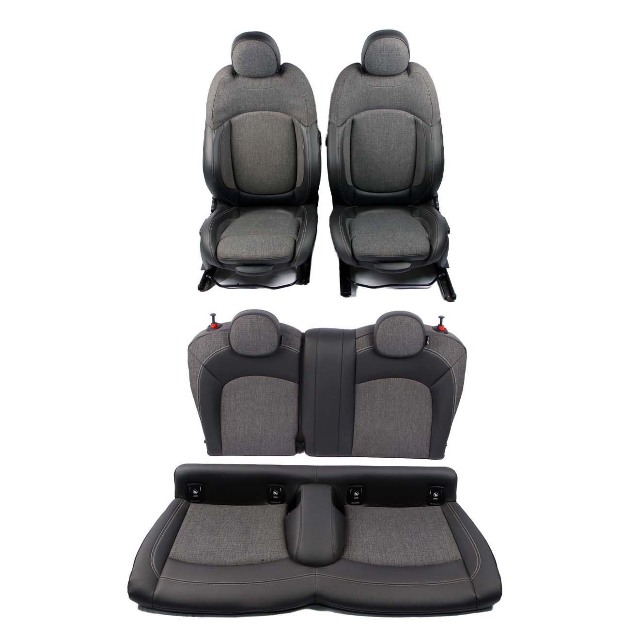 Mini Cooper One F56 Cloth / Leatherette Interior Sport Seats Seat Carbon Black