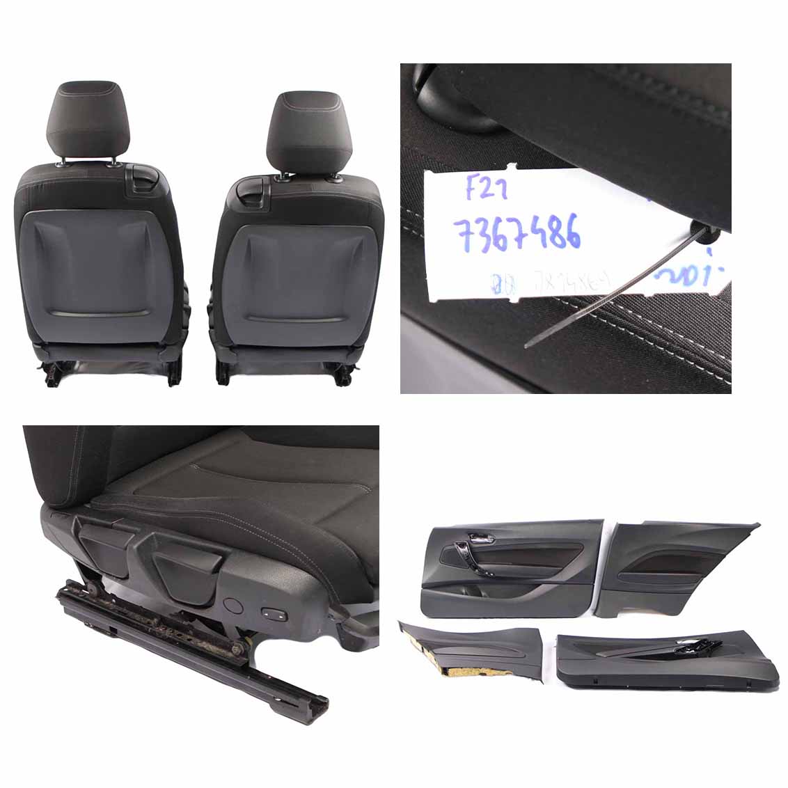 Seats BMW F21 M Sport Cloth Fabric Akzent-Grau Track Interior and Door Cards