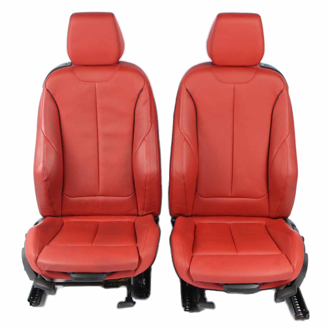 BMW F22 M Sport Heated Red Leather Interior Seats Seat with Door Cards