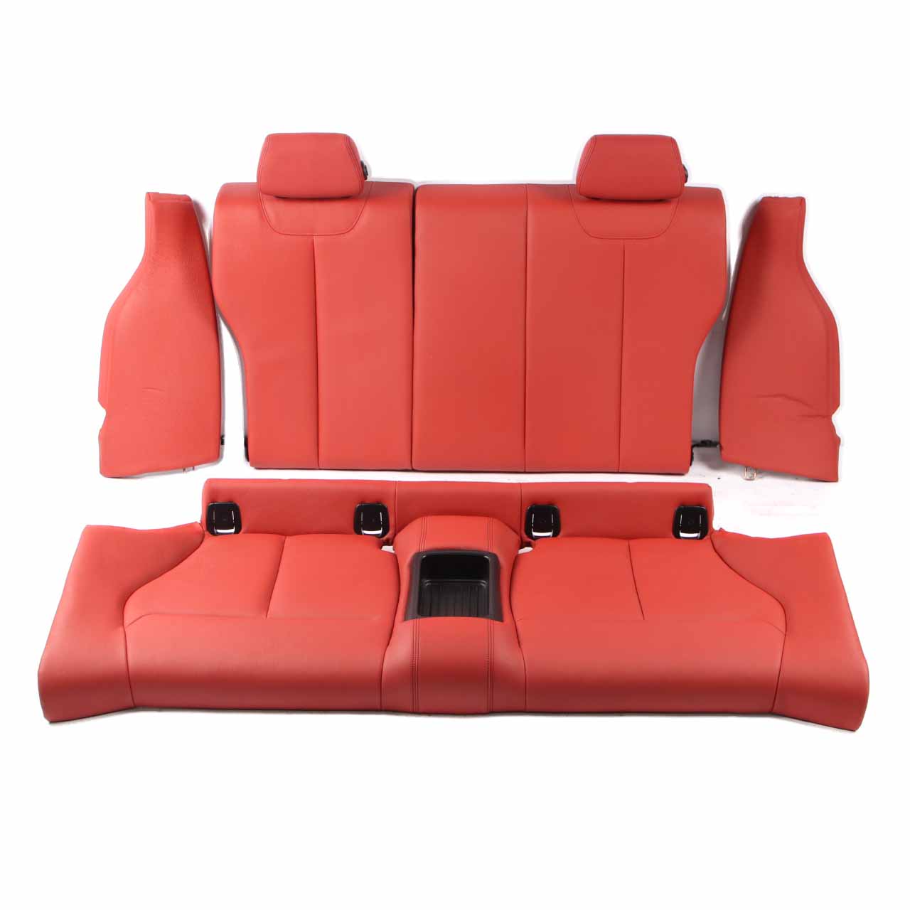 BMW F22 M Sport Heated Red Leather Interior Seats Seat with Door Cards