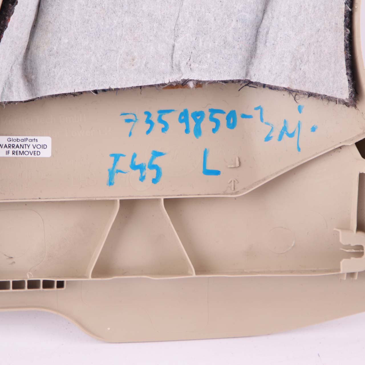 BMW F45 F46 Cover B Column Bottom Trim Panel Left N/S Canberra Beige 7380193