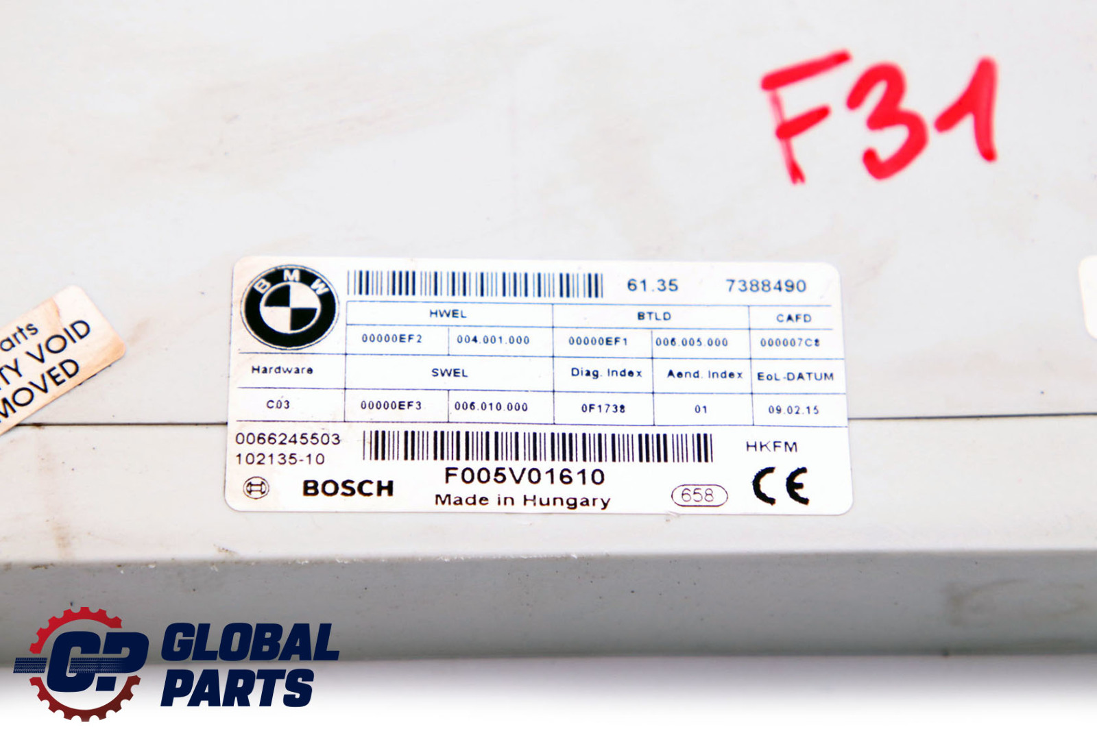 BMW 3 Series F31 Body Control Unit Module HKFM 7388490 0066245503 F005V01610