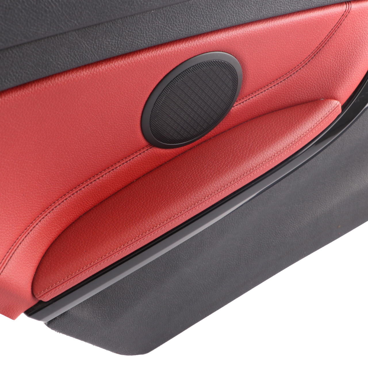 BMW F32 Lateral Trim Panel Rear Left N/S Side Cover Leather Black Red