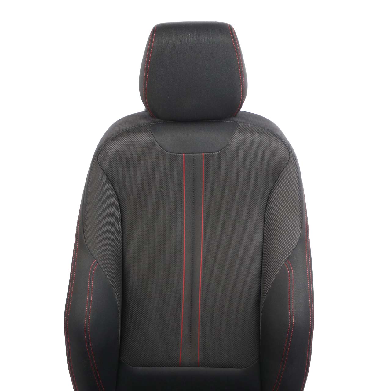 BMW F20 LCI Front Left Sport Seat N/S Fabric Corner Anthracite Accent Red 