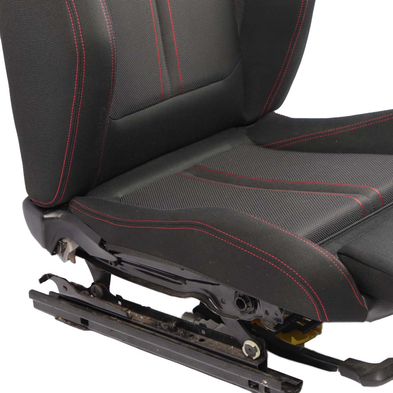 BMW F20 LCI Front Left Sport Seat N/S Fabric Corner Anthracite Accent Red 