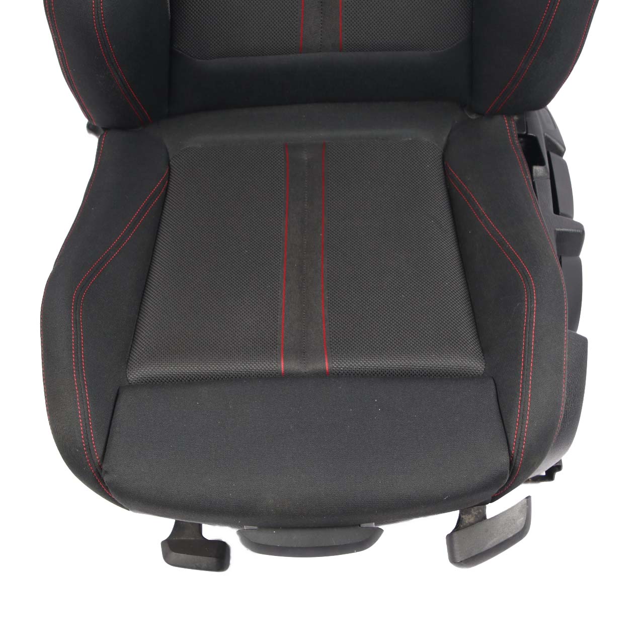 BMW F20 LCI Front Left Sport Seat N/S Fabric Corner Anthracite Accent Red 