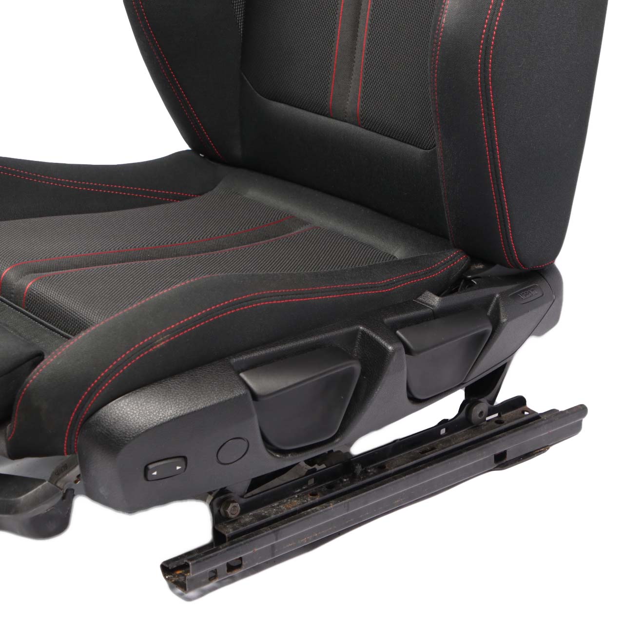 BMW F20 LCI Front Left Sport Seat N/S Fabric Corner Anthracite Accent Red 