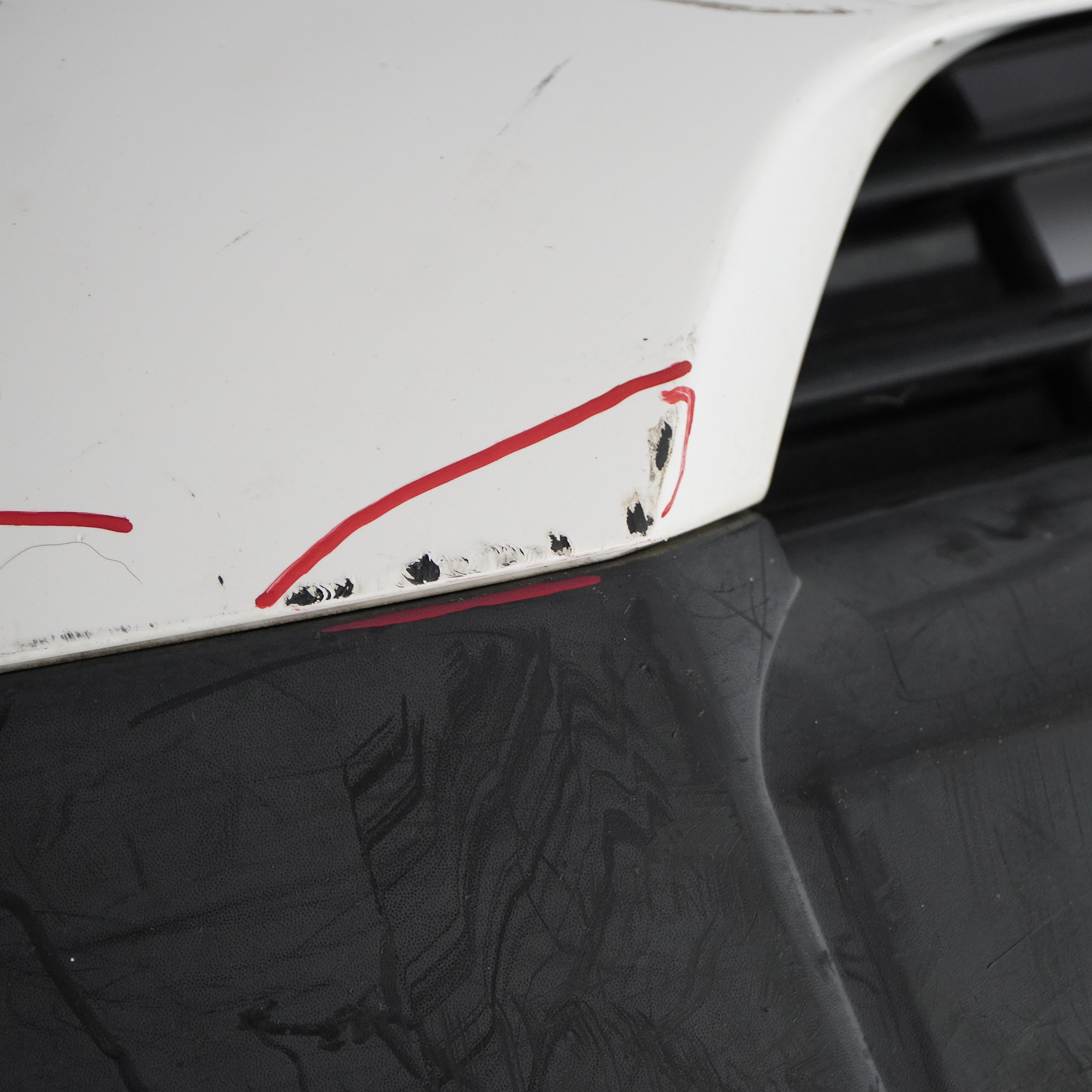 Citroen Berlingo Bumper Front Trim Panel Covering Banquise White - EWP