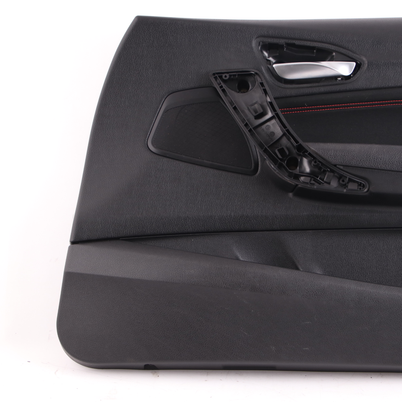 BMW 1 F20 LCI Front Right O/S Door Lining Card Cloth Fabric Anthracite Red