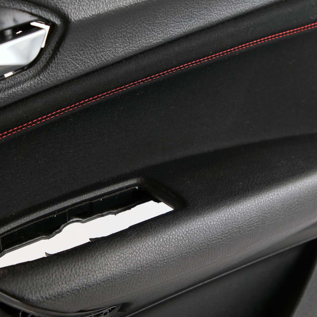 BMW 1 F20 LCI Front Right O/S Door Lining Card Cloth Fabric Anthracite Red