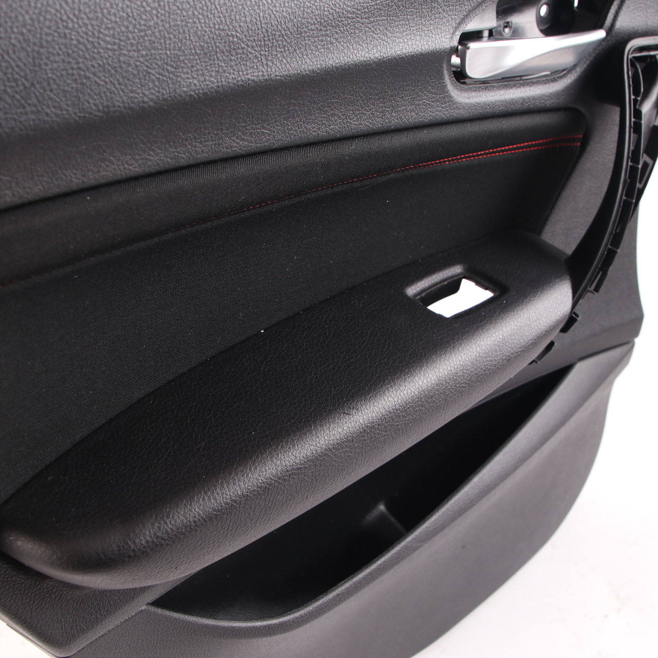 BMW 1 F20 LCI Rear Left N/S Door Lining Card Cloth Fabric Anthracite Red