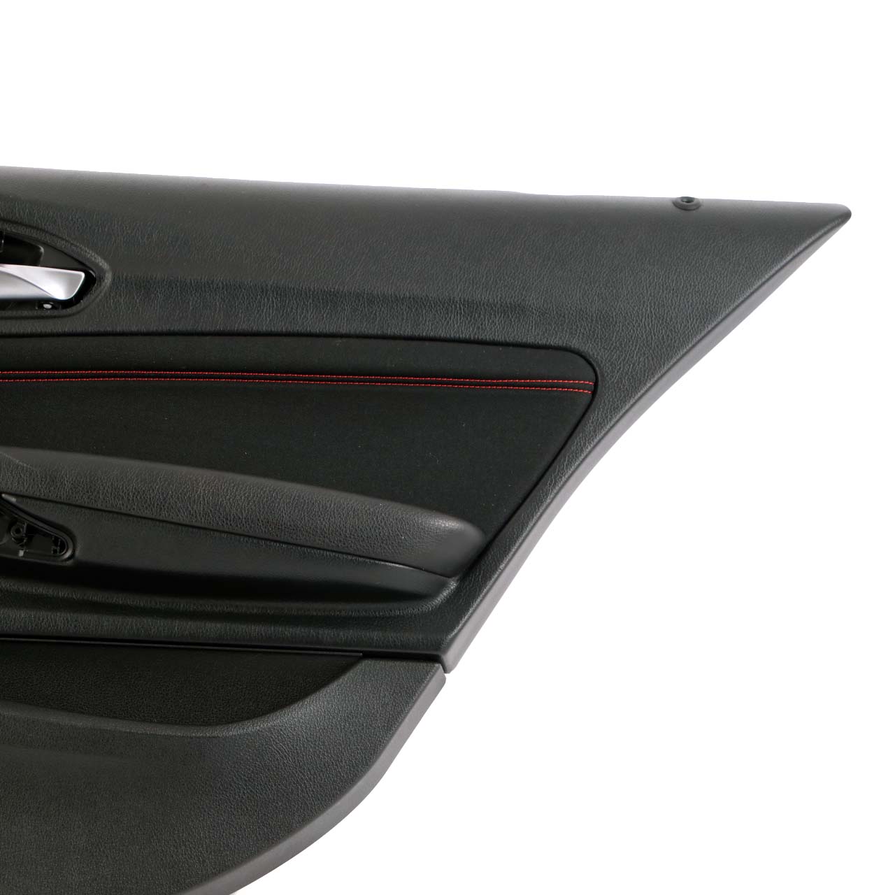 BMW 1 F20 LCI Rear Right O/S Door Lining Card Cloth Fabric Anthracite Red