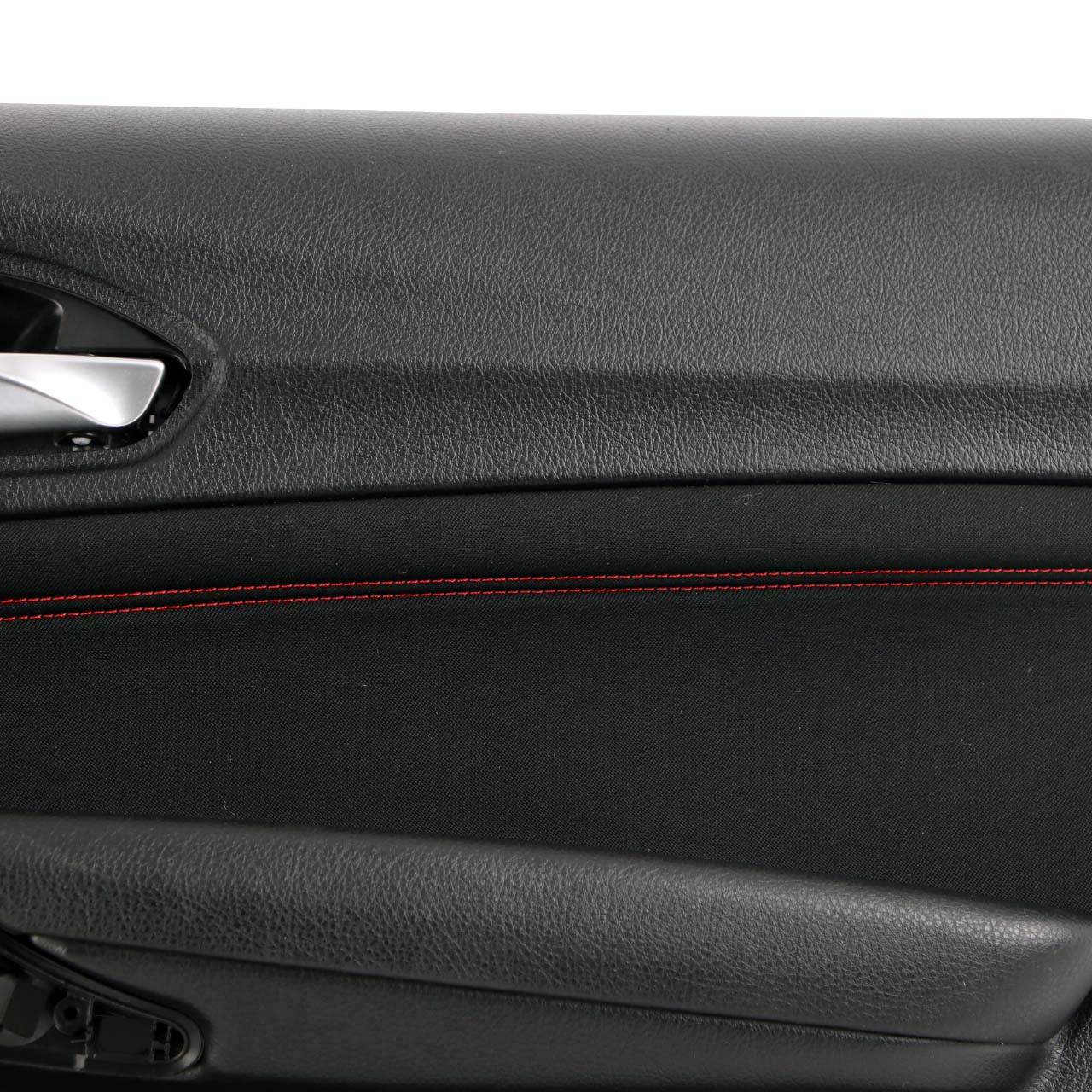 BMW 1 F20 LCI Rear Right O/S Door Lining Card Cloth Fabric Anthracite Red