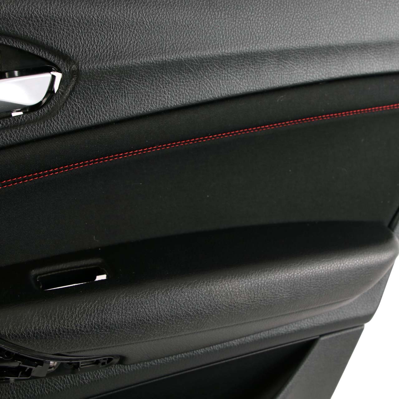 BMW 1 F20 LCI Rear Right O/S Door Lining Card Cloth Fabric Anthracite Red