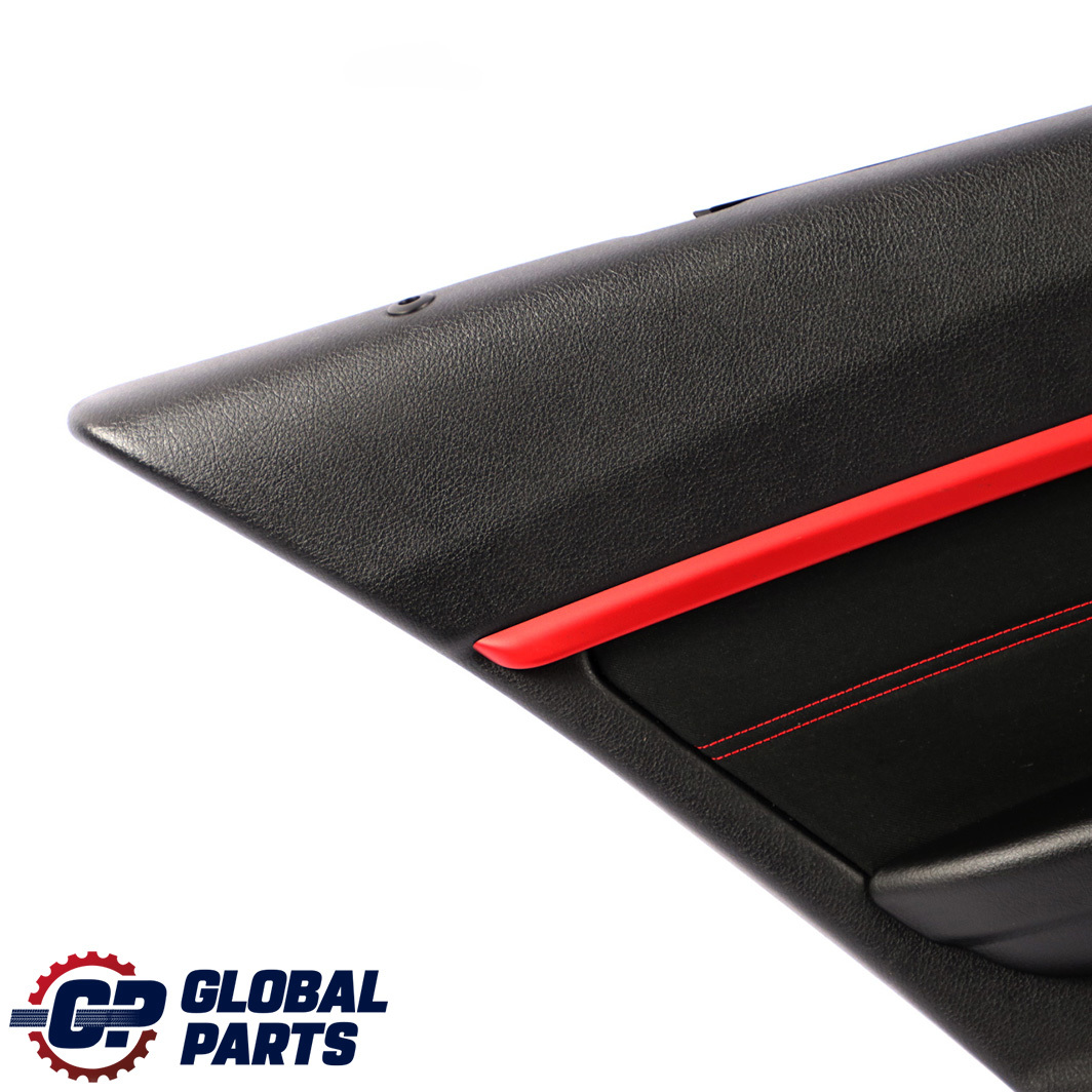 BMW 3 F30 F31 LCI Rear Left N/S Door Card Lining Panel Cloth Anthracite Red