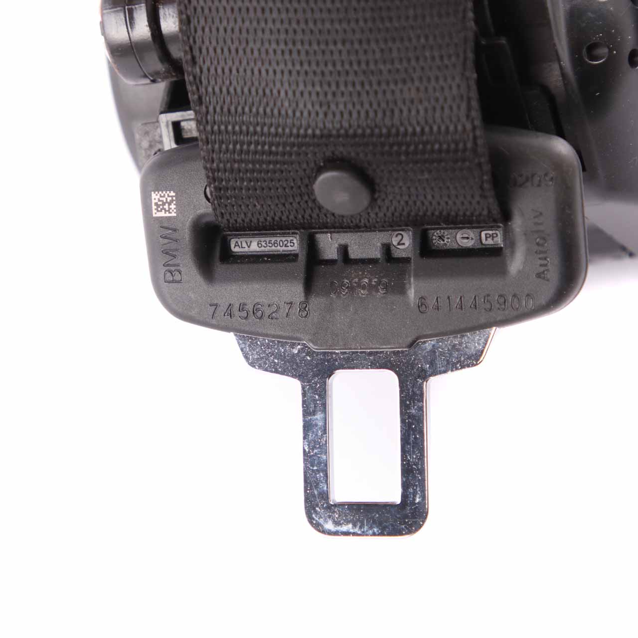 BMW 1 Series F40 Rear Right Upper Seat Belt O/S Black 7456278