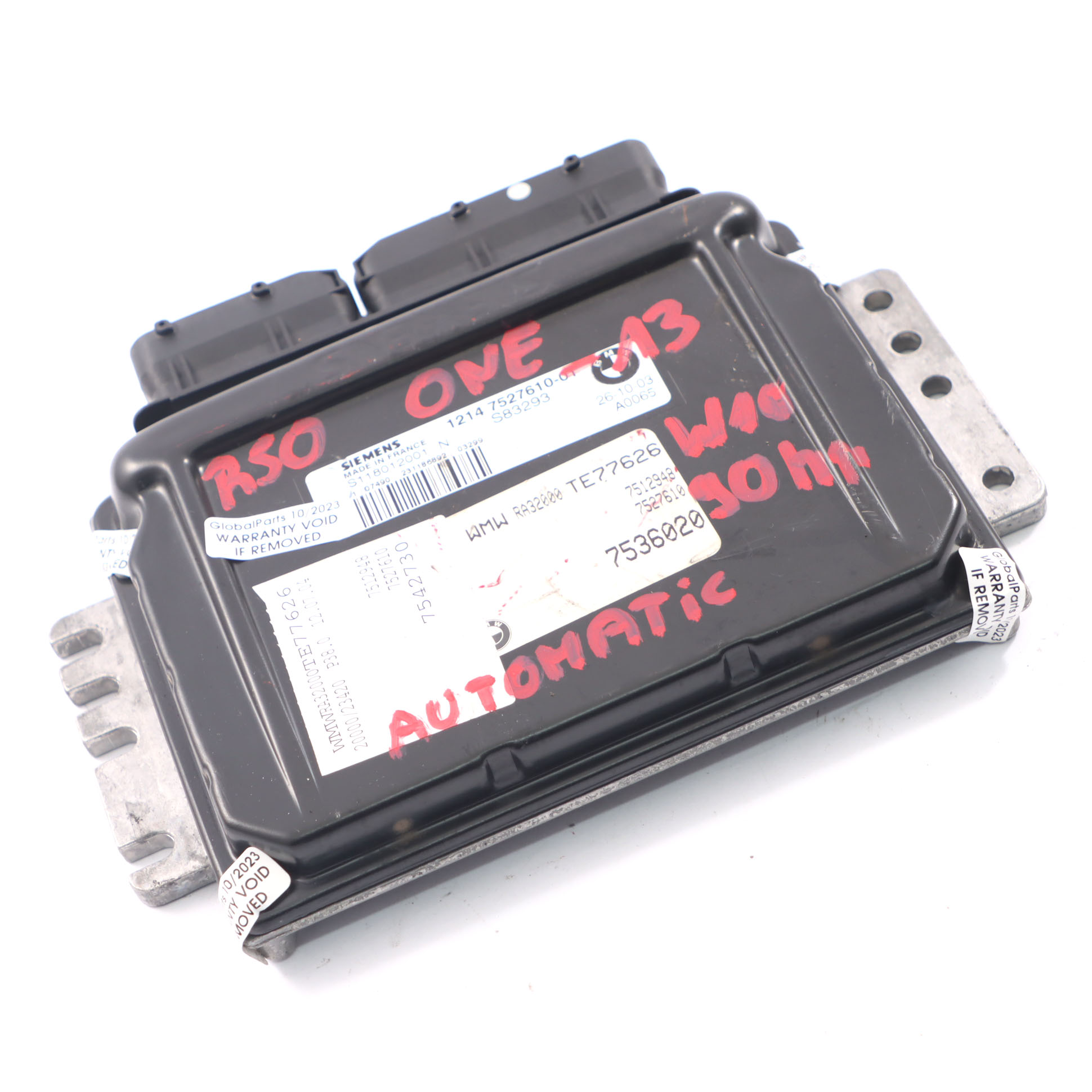 MINI One R50 W10 90HP Engine ECU Control Unit Module DME 7527610 Automatic