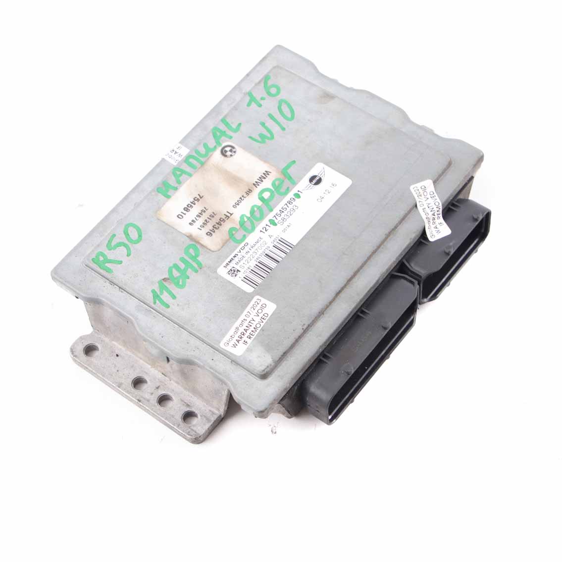 MINI Cooper R50 R52 R53 W10 116HP Engine ECU Control Unit DME 7545789 Manual