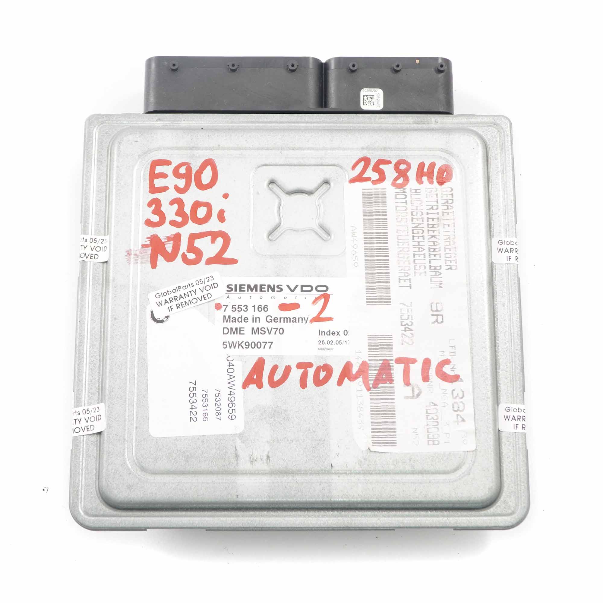 BMW E60 E90 330i 530i N52 258HP ECU Kit DME 7553166 + CAS2 + Key Automatic