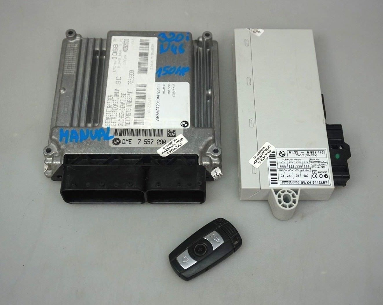 BMW 1 3 Series E87 E90 E91 120i 320i N46 ECU KIT DME CAS 2 key 7557290 Manual