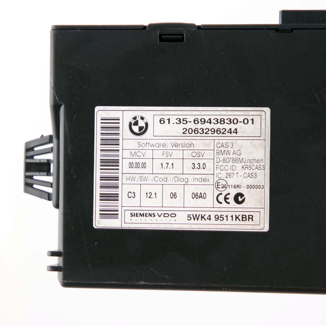 BMW 1 3 E87 E90 N45 116i 316i Petrol ECU Kit DME 7557809 + CAS 3 + Key Manual 