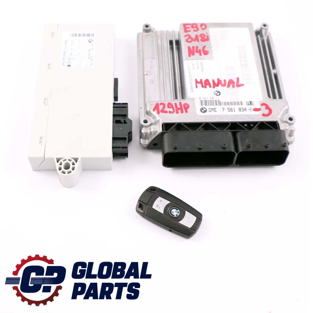 BMW 1 3 Series E87 E90 N46 118i 318i 129HP ECU KIT DME CAS2 Key 7561834 Manual