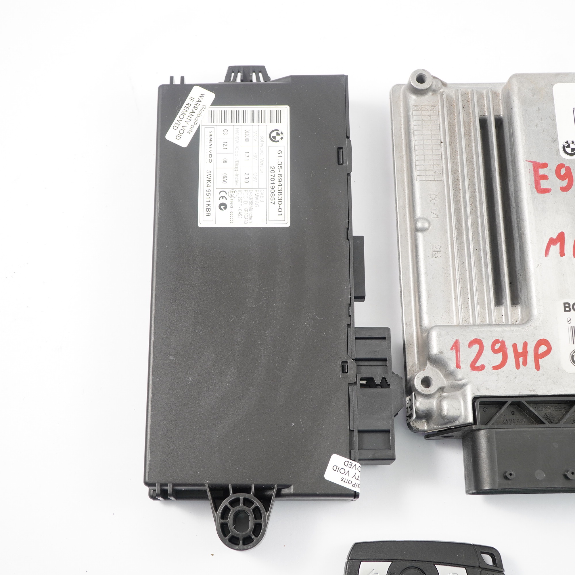 BMW E87 E90 E91 118i 318i N46 ECU Kit DME 7565300 CAS3 + Key Manual