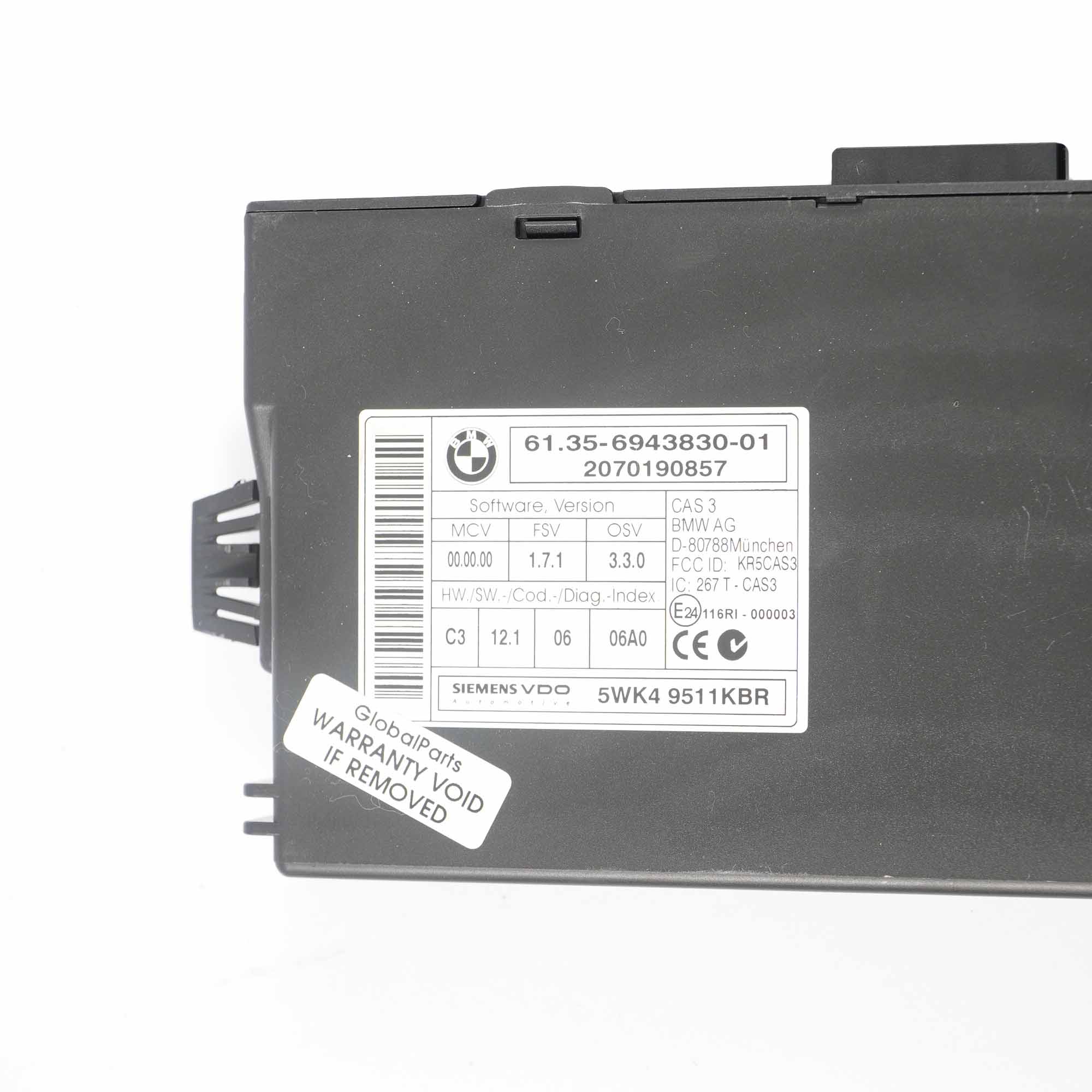 BMW E87 E90 E91 118i 318i N46 ECU Kit DME 7565300 CAS3 + Key Manual