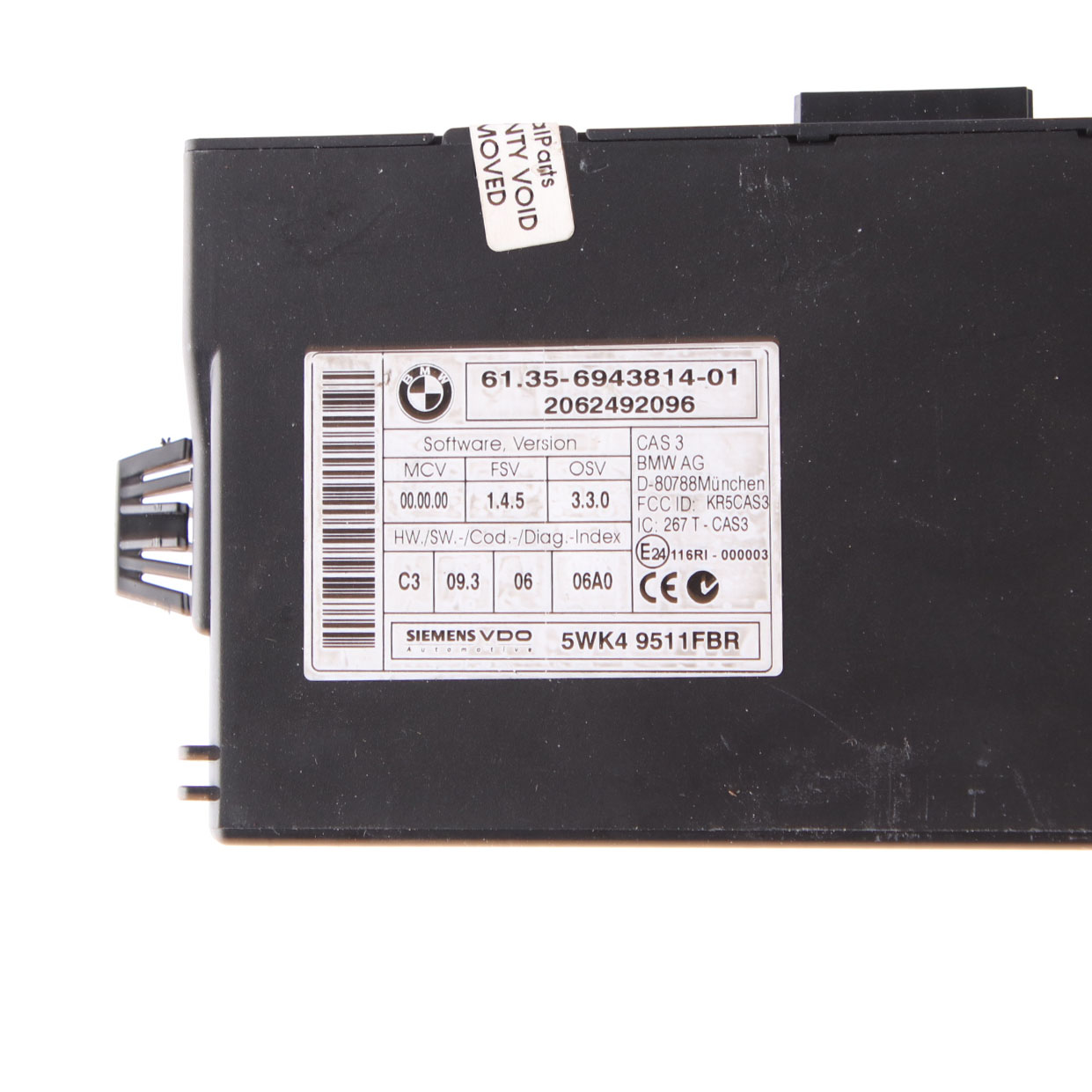 BMW E60 E90 E91 325i 525i N52 218HP ECU Kit DME 7567178 CAS3 Key Manual