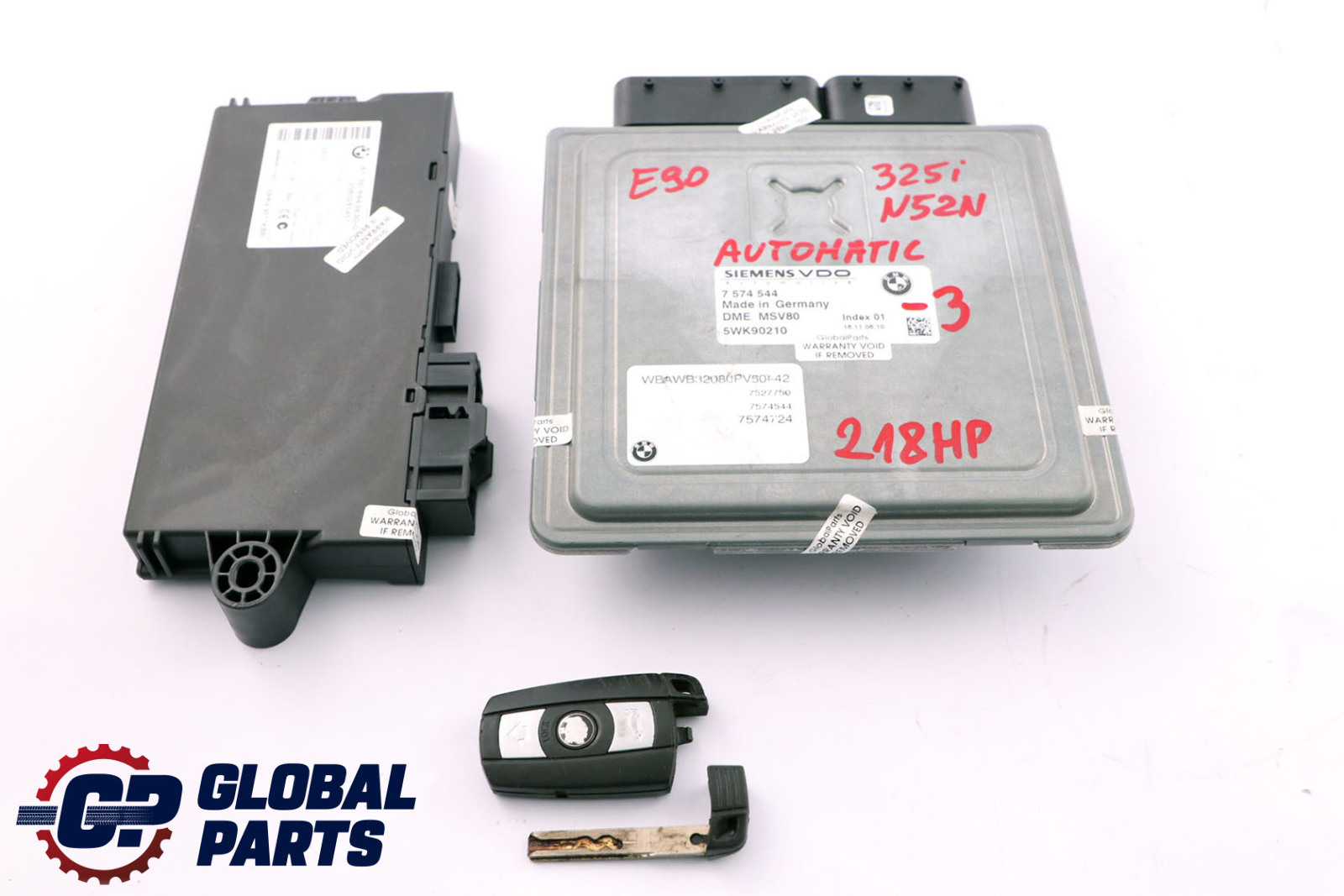 BMW E90 E91 E92 N52N 325i 218HP ECU Kit DME CAS3   Key 7574544 Automatic